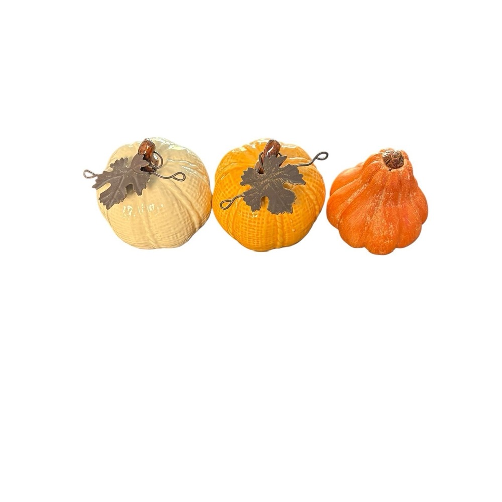 Ashland Fall Mini Pumpkin Decor Set Ceramic Autumn Harvest